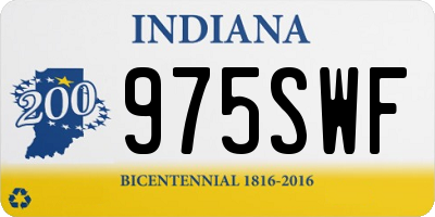 IN license plate 975SWF