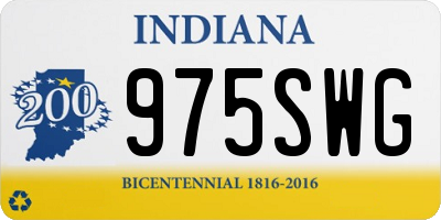IN license plate 975SWG