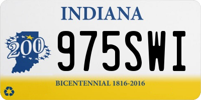 IN license plate 975SWI