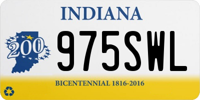 IN license plate 975SWL
