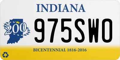 IN license plate 975SWO