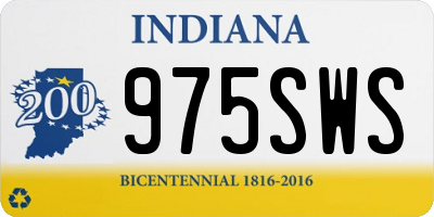 IN license plate 975SWS