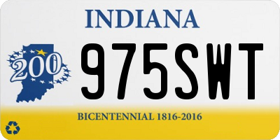 IN license plate 975SWT