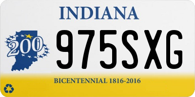IN license plate 975SXG