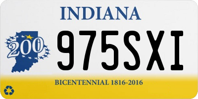 IN license plate 975SXI