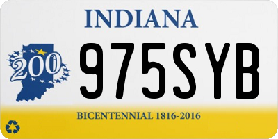IN license plate 975SYB