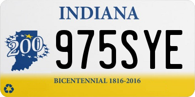 IN license plate 975SYE
