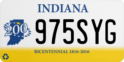 IN license plate 975SYG