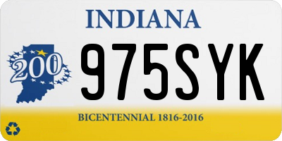 IN license plate 975SYK