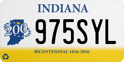 IN license plate 975SYL