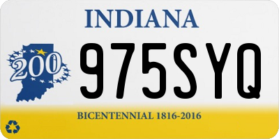 IN license plate 975SYQ