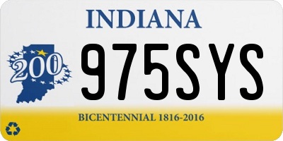 IN license plate 975SYS