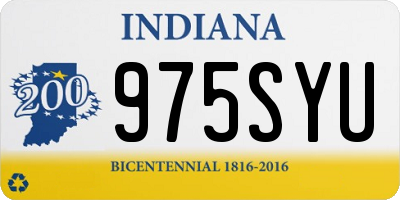 IN license plate 975SYU