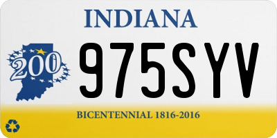 IN license plate 975SYV