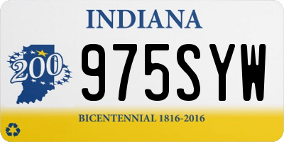 IN license plate 975SYW
