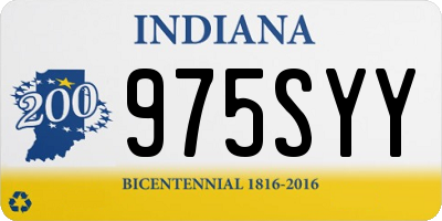 IN license plate 975SYY