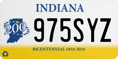 IN license plate 975SYZ