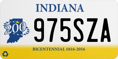IN license plate 975SZA