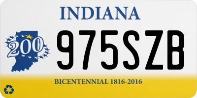 IN license plate 975SZB