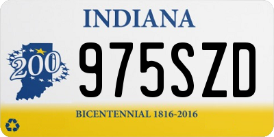 IN license plate 975SZD
