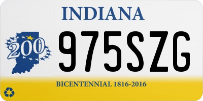 IN license plate 975SZG