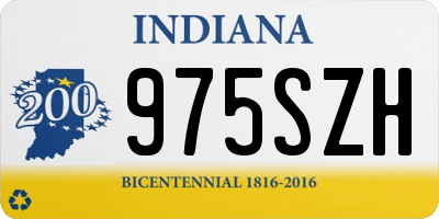 IN license plate 975SZH
