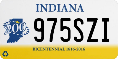 IN license plate 975SZI