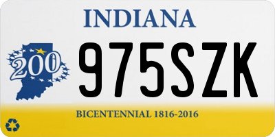 IN license plate 975SZK