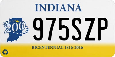 IN license plate 975SZP