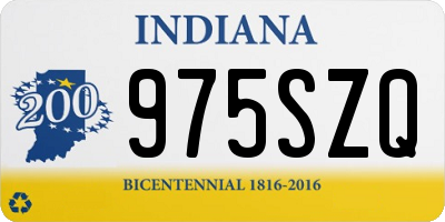 IN license plate 975SZQ