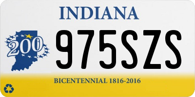 IN license plate 975SZS