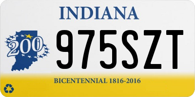IN license plate 975SZT