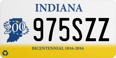 IN license plate 975SZZ