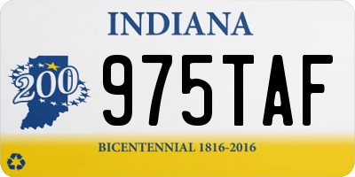IN license plate 975TAF