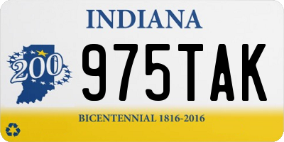 IN license plate 975TAK