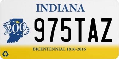 IN license plate 975TAZ