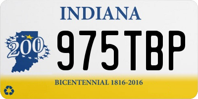IN license plate 975TBP