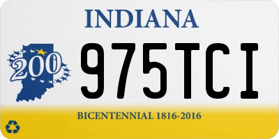 IN license plate 975TCI