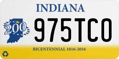 IN license plate 975TCO