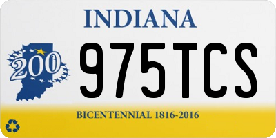 IN license plate 975TCS