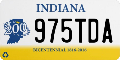 IN license plate 975TDA