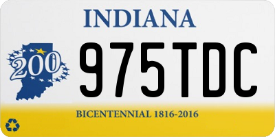 IN license plate 975TDC