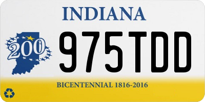 IN license plate 975TDD