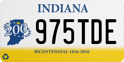 IN license plate 975TDE