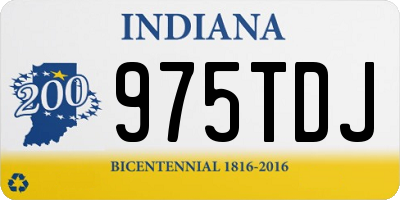 IN license plate 975TDJ