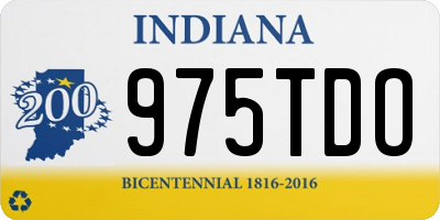 IN license plate 975TDO