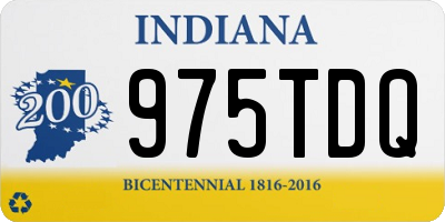 IN license plate 975TDQ