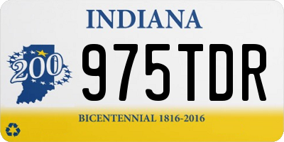 IN license plate 975TDR