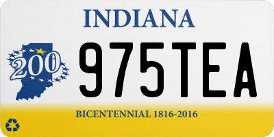 IN license plate 975TEA