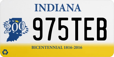 IN license plate 975TEB